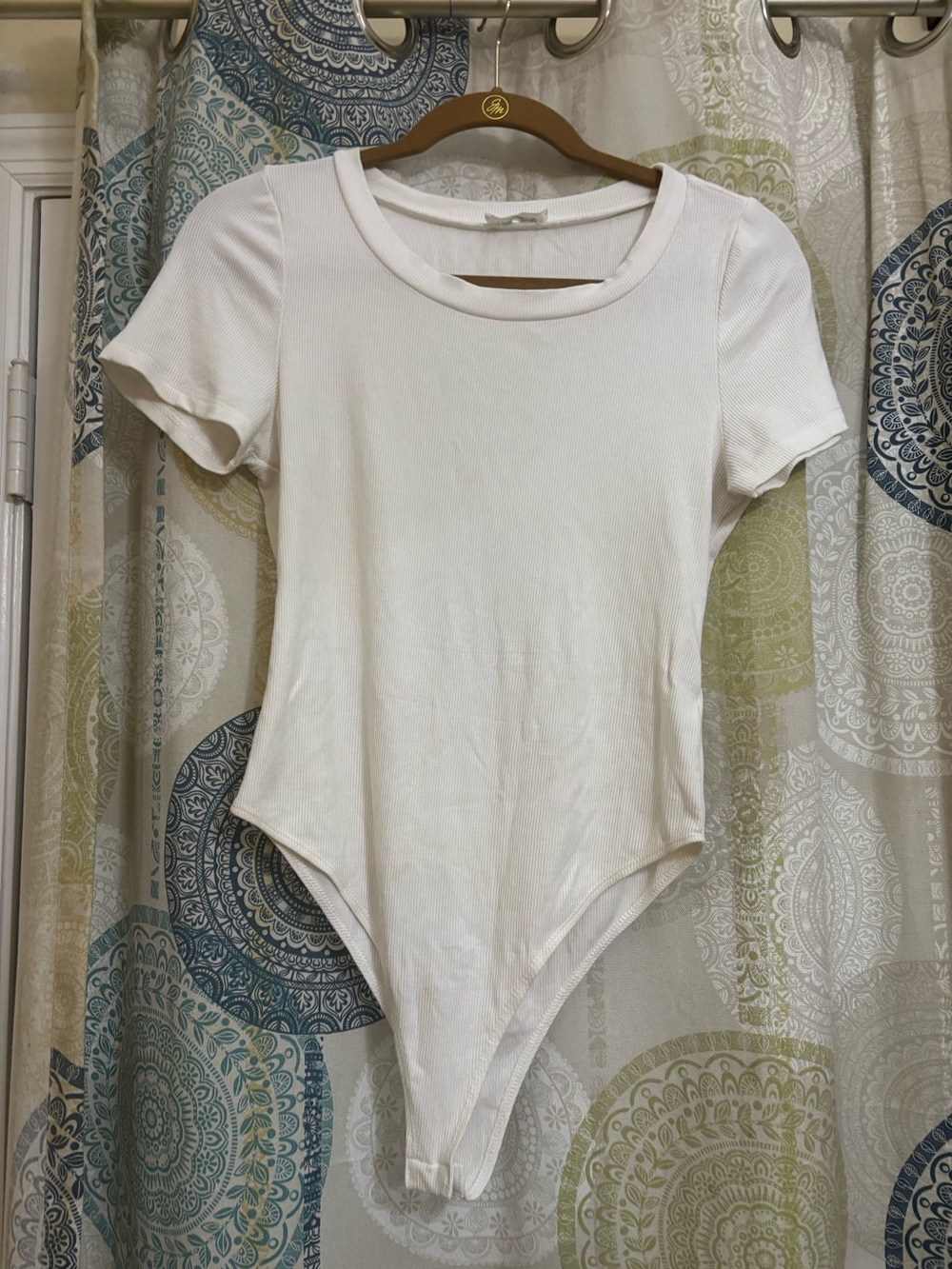 WANT YOU TO KNOW RIBBED BODYSUIT-WHITE - Medium